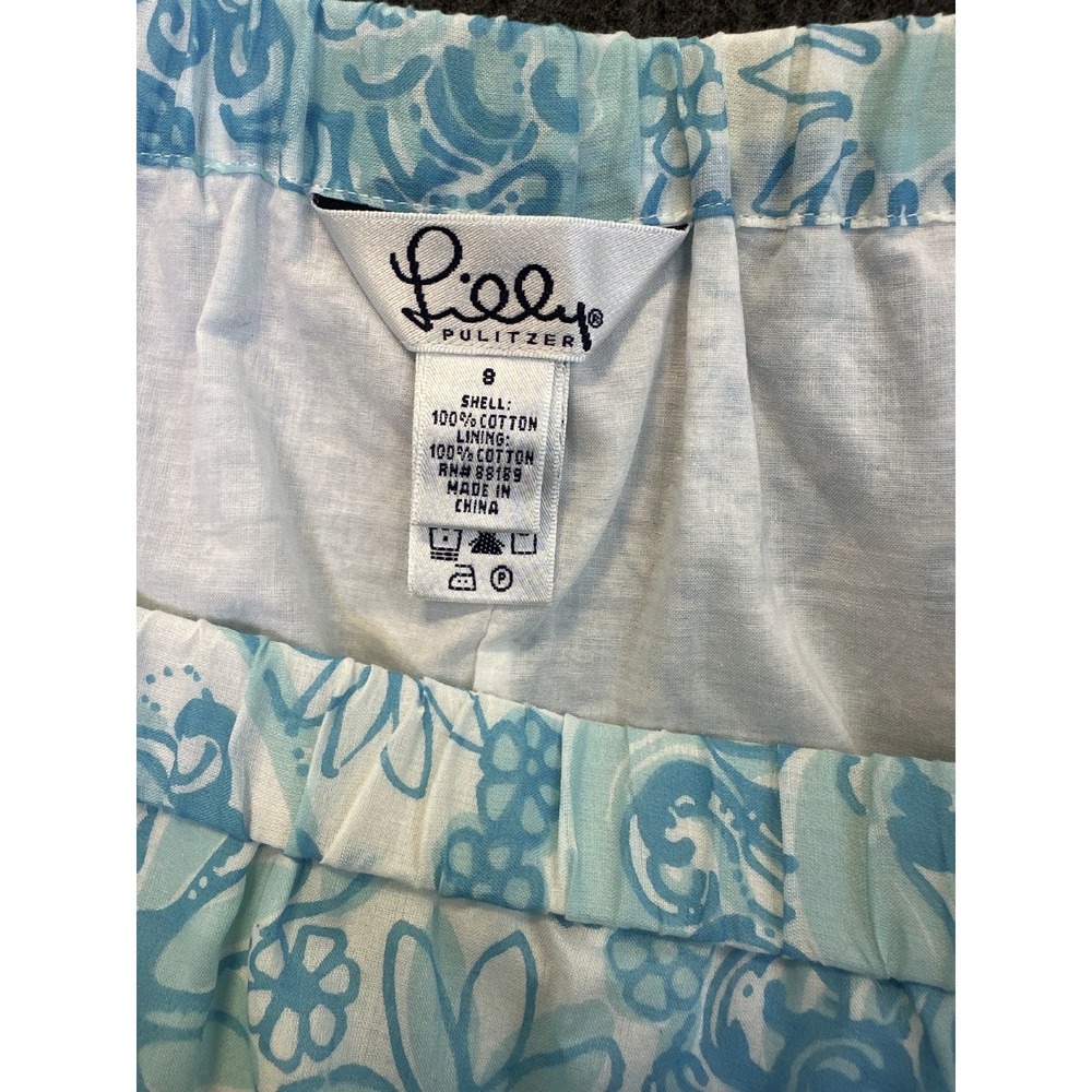 Lilly Pulitzer Tiered Knee Length Shopper Skirt Lion Cotton Size 8 New *Flaws - Picture 7 of 16